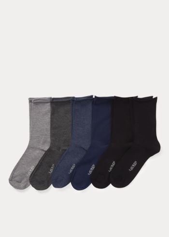 Ralph Lauren Roll-Top Sock 6-Pack Šedé | dH0g0lTC