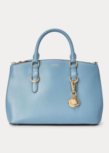 Ralph Lauren Saffiano Læder Mini Satchel Blankyt | q5le3Uxy