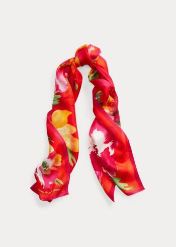 Ralph Lauren Samantha Silk Twill Scarf Světle Fuchsie | 4VGtGPGU