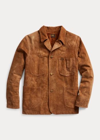 Ralph Lauren Semišové Chore Jacket Tmavě Hnědé | 6Tmd7Bwk