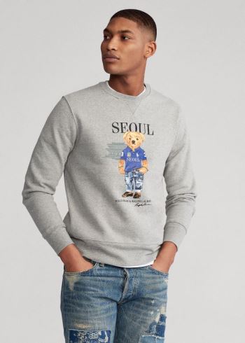 Ralph Lauren Seoul Bear Fleece Sweatshirt Šedé | UC8RzEEp