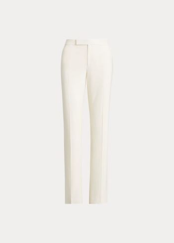 Ralph Lauren Seth Wool Crepe Pant Krém | CADniDOO