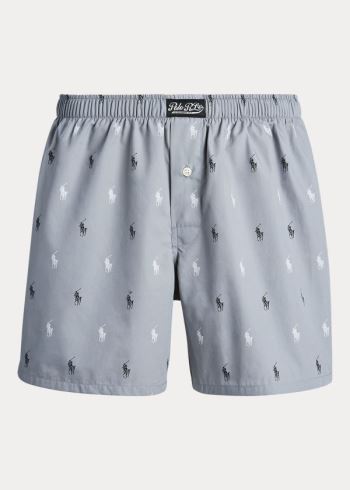Ralph Lauren Signature Pony Bavlněné Boxerské Šedé Černé Bílé | Mh7lWdeX