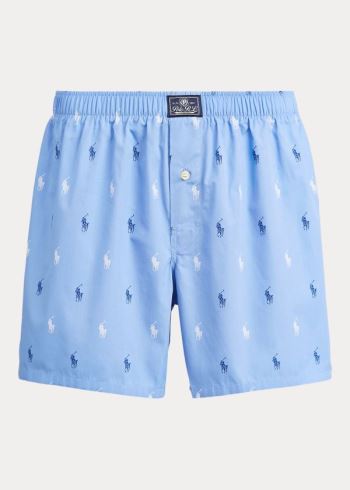 Ralph Lauren Signature Pony Bavlněné Boxerské Blankyt Bílé | PrPo0cH4