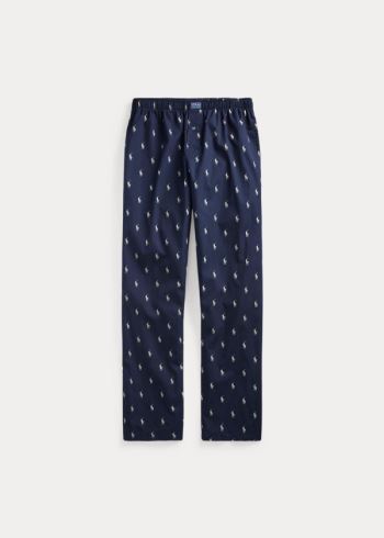 Ralph Lauren Signature Pony Pajama Pant Tmavě Blankyt Krém | ayiYK6mg