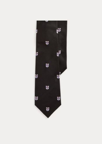 Ralph Lauren Silk Club Tie Černé | DLWYrFfA