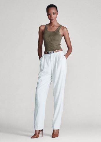 Ralph Lauren Silk Tank Top Olivy Zelené | ioXpCjdG