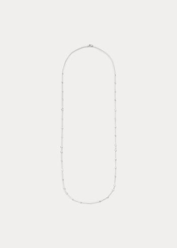 Ralph Lauren Silver Chain Crystal Necklace Stříbrné | fOOcHpgt