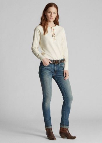 Ralph Lauren Skinny Stretch Jean Blankyt Blankyt Světle Modré | 1Isx2n2P