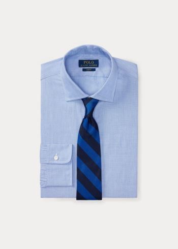 Ralph Lauren Slim Fit Bavlněné Šaty Shirt Světle Blankyt Bílé | WhJRXL2W
