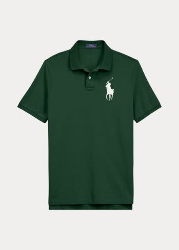 Ralph Lauren Slim Fit Mesh Polo Shirt Zelene | idXtKhQg