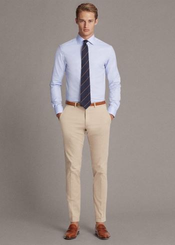 Ralph Lauren Slim Fit Stretch Chino Hnědožlutý | 4UIMwK3B