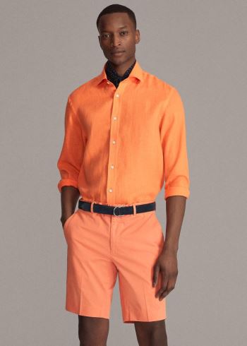 Ralph Lauren Slim Fit Stretch Chino Krátké Oranžové | JB5bgahh