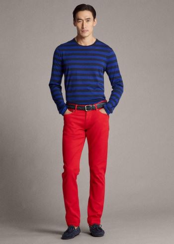Ralph Lauren Slim Fit Stretch Jean Červené | 5lxXYysb