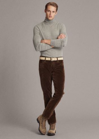 Ralph Lauren Slim Fit Stretch Velvet Jean Káva | R0DXjgeC