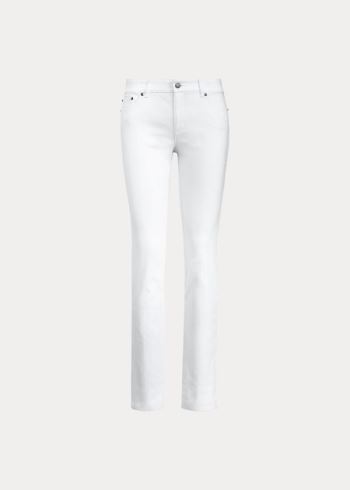 Ralph Lauren Slimming Premier Straight Jean Bílé | UBzObFoO