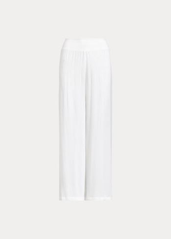 Ralph Lauren Smocked Široké-Leg Pant Bílé | 2CV5WWnd