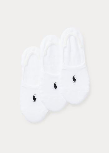 Ralph Lauren Sneakers Liner Sock 3-Pack Bílé | 7Mwaxvzw