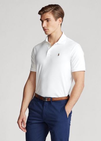 Ralph Lauren Soft Bavlněné Polo Shirt - All Fits Bílé | iuUCjslG