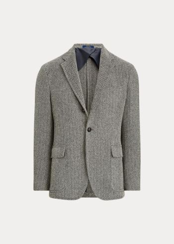 Ralph Lauren Soft Herringbone Sportovní Coat Černé Krém | qB0WHtFQ