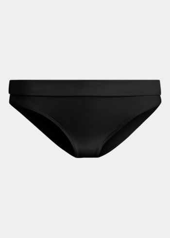 Ralph Lauren Solid Hipster Bikiny Bottom Černé | zg4OvURS