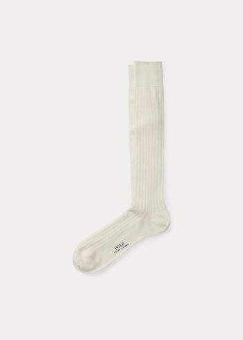 Ralph Lauren Solid Rib Over the Calf Socks Krém | CxmdYjhz