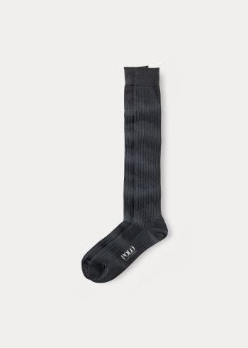Ralph Lauren Solid Rib Over the Calf Socks Tmavě Šedé | bpvXpQHQ