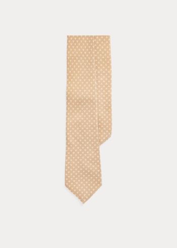 Ralph Lauren Square-Print Cashmere-Silk Tie Hnědé | R8JwHVrH