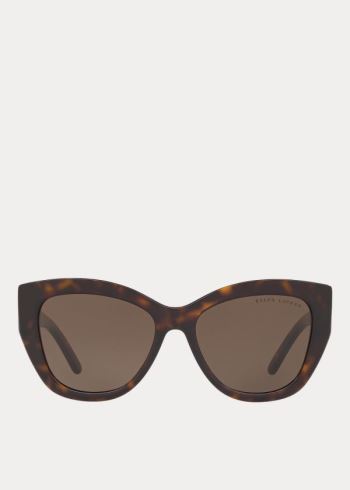 Ralph Lauren Square-Shaped Sunglasses Tmavě Zelene Leopard | PxMEtLh2