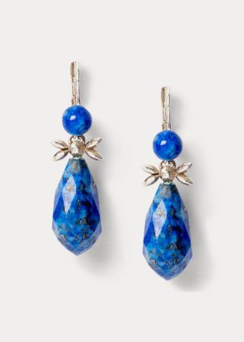 Ralph Lauren Sterling & Lapis Drop Earrings Stříbrné | cwgOOfdz