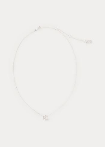 Ralph Lauren Sterling Silver Logo Necklace Stříbrné | r1lZQTpR