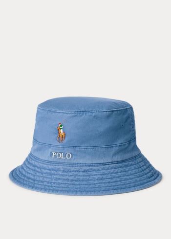 Ralph Lauren Stretch-Bavlněné Bucket Hat Královská Modrá Blankyt | o84luVcx