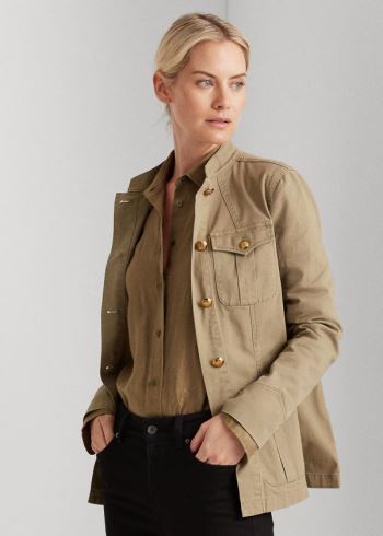 Ralph Lauren Stretch-Bavlněné Platene Jacket Olivy Zelené | 1Qgsr2Ai