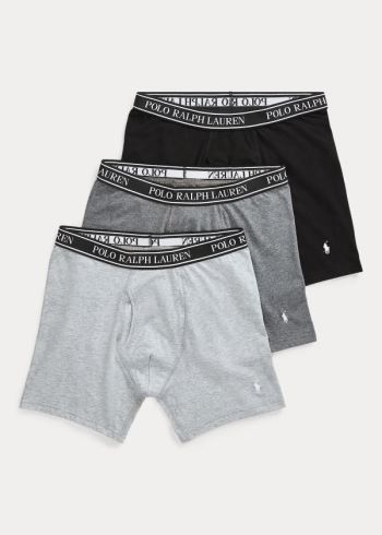 Ralph Lauren Stretch Boxerské Brief 3-Pack Černé | TKJpXlLR