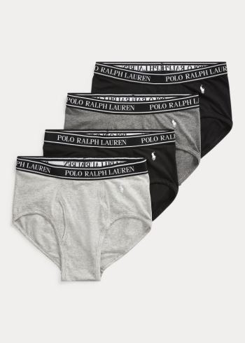 Ralph Lauren Stretch Brief 4-Pack Černé | mYkVnwWh