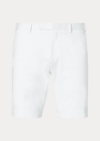 Ralph Lauren Stretch Slim Fit Twill Krátké Bílé | TbVHuvDc