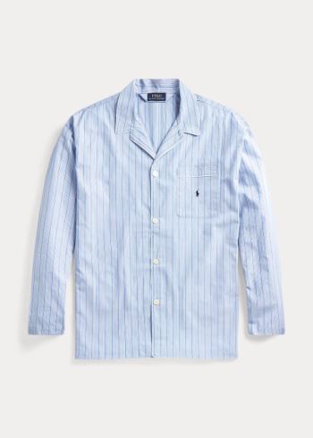 Ralph Lauren Striped Bavlněné Pajama Shirt Blankyt Proužek | KUyXZ8O7