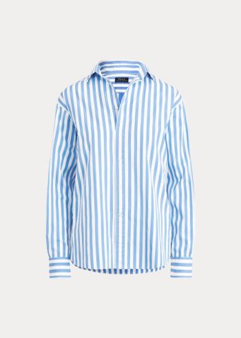 Ralph Lauren Striped Bavlněné Shirt Blankyt Bílé | LMFNdLBN