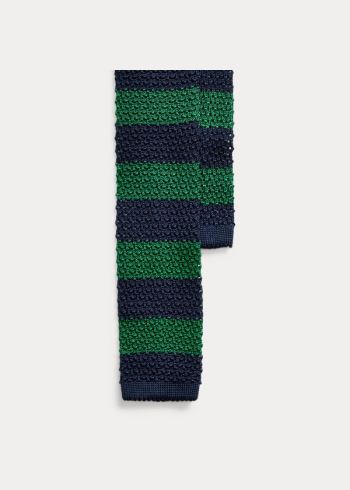 Ralph Lauren Striped Knit Silk Tie Tmavě Blankyt Zelene | AseI0Njn