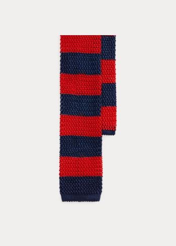 Ralph Lauren Striped Knit Silk Tie Tmavě Blankyt Červené | G4CUL5eK