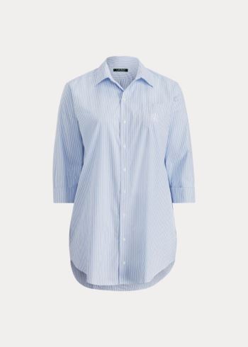 Ralph Lauren Striped Poplin Sleep Shirt Blankyt Proužek | MHSVE15j