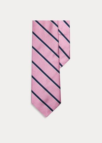 Ralph Lauren Striped Silk Narrow Tie Růžové | coh1lx0D