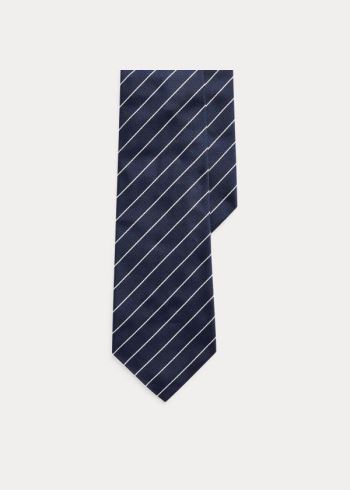 Ralph Lauren Striped Silk Repp Tie Tmavě Blankyt Bílé | mVCzMbdF