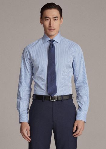 Ralph Lauren Striped Twill Shirt Tmavě Blankyt Černé Bílé | RSzxdvx1