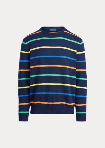 Ralph Lauren Striped Wool-Blend Svetrové Tmavě Blankyt Bílé Proužek | ACjhExqe
