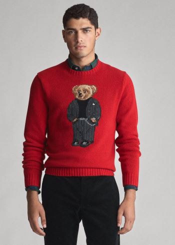 Ralph Lauren Suit Bear Wool Svetrové Červené Viacfarebný | aSxfJjoJ