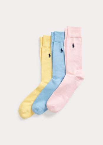 Ralph Lauren Supersoft Trouser Sock 3-Pack Růžové | NMomz5AX