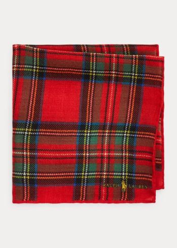 Ralph Lauren Tartan Wool Pocket Square Červené Viacfarebný | 8qmwD5Tu