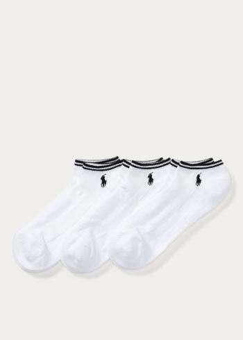 Ralph Lauren Tech Sportovní Low-Cut-Sock 3-Pack Bílé | 9nPbuSId