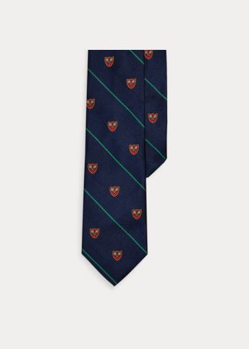 Ralph Lauren Tenisové Silk Narrow Club Tie Tmavě Blankyt Zelene | ptRekKWe